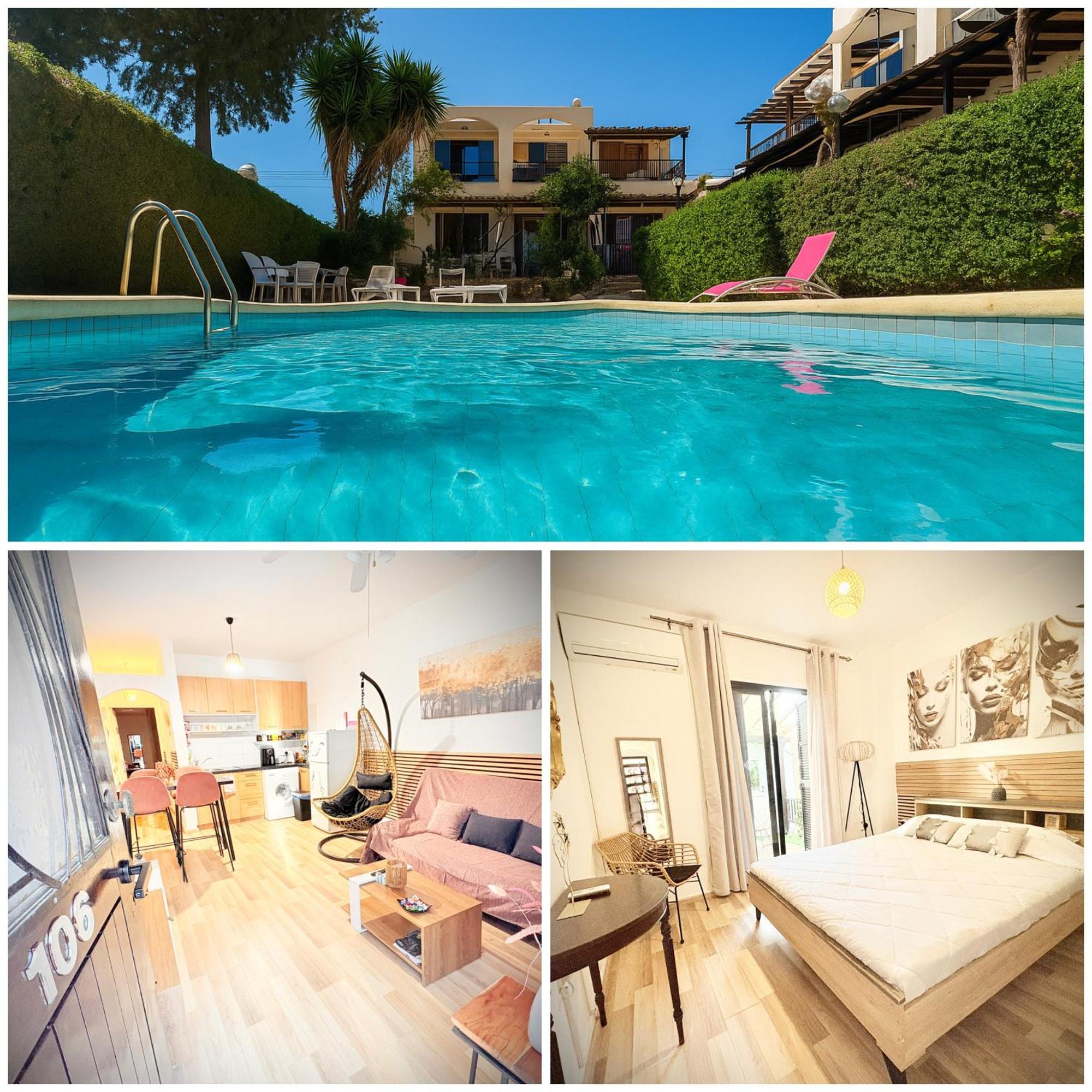 Ibiscus With Pool, Walk To Beach, Harbour,kato Pafos